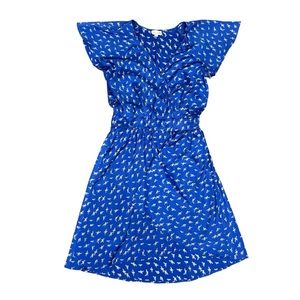 Maison Jules Flutter Sleeve Bird Print Dress Size S